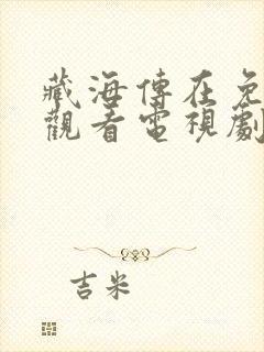 藏海传在免费线观看电视剧