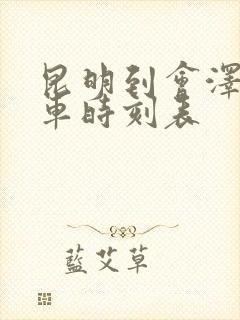 昆明到会泽的客车时刻表