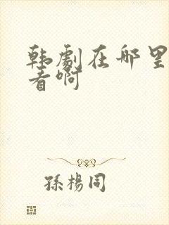 韩剧在哪里可以看啊