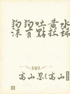 狗狗吐黄水带泡沫有点拉稀怎么办