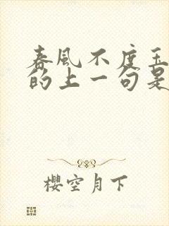 春风不度玉门关的上一句是什