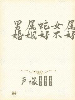 男属蛇女属羊的婚姻好不好