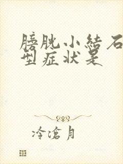 膀胱小结石的典型症状是