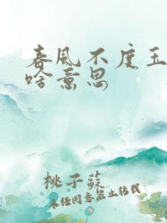 春风不度玉门关啥意思