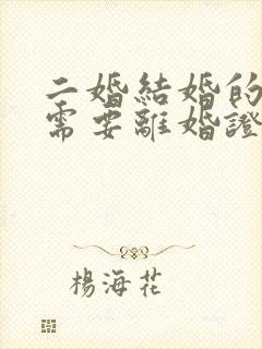 二婚结婚的时候需要离婚证吗