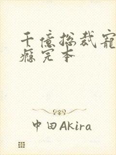 千亿总裁宠妻上瘾完本