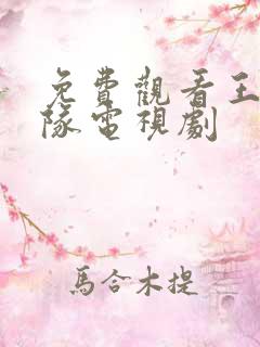 免费观看王牌部队电视剧