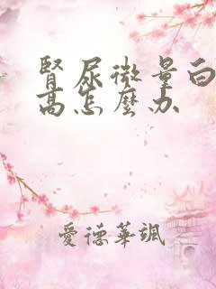 肾尿微量白蛋白高怎么办