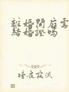 离婚开庭需要带结婚证吗