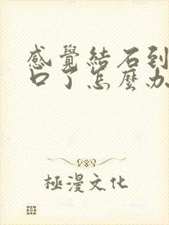 感觉结石到尿道口了怎么办