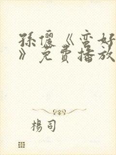 孙俪《蛮好人生》免费播放