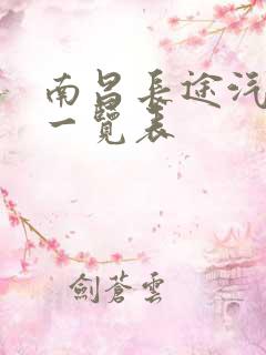 南昌长途汽车站一览表