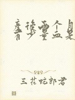 产后两个月突然有少量血是怎么回事