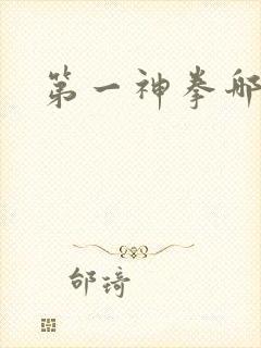 第一神拳哪能看