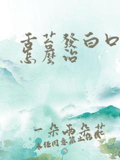 舌苔发白口气重怎么治