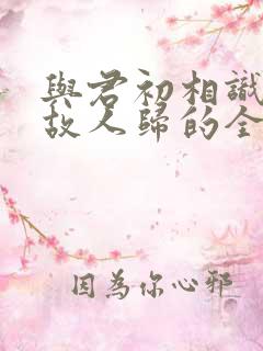 与君初相识犹似故人归的全诗