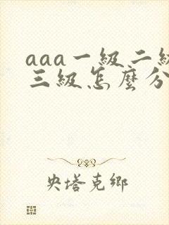aaa一级二级三级怎么分的呢