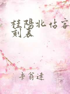 桂阳北站客车时刻表