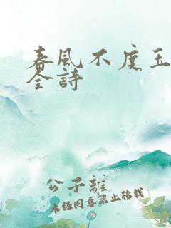 春风不度玉门关全诗