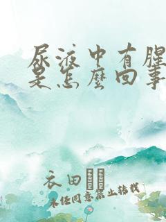 尿液中有腥臭味是怎么回事