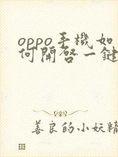 oppo手机如何开启一键锁屏