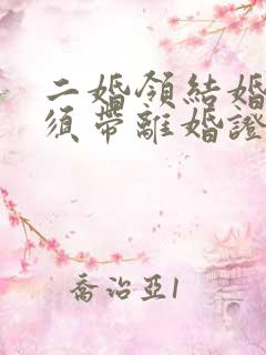 二婚领结婚证必须带离婚证吗