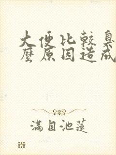 大便比较臭是什么原因造成的