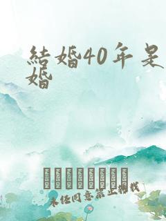 结婚40年是啥婚