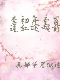 李初年童肖媛正道红途超前更新