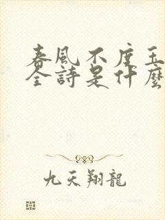 春风不度玉门关全诗是什么