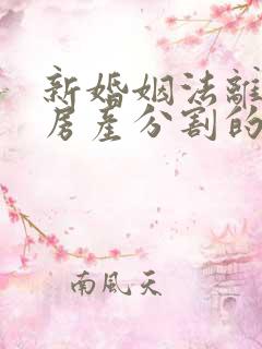 新婚姻法离婚时房产分割的规定