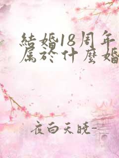 结婚18周年是属于什么婚