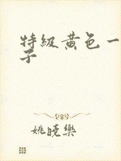 特级黄色一级片子