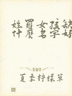 姓罗女孩缺水取什么名字好