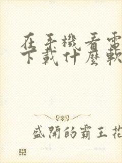 在手机看电视剧下载什么软件