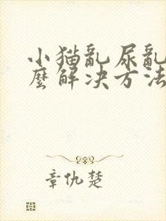 小猫乱尿乱拉怎么解决方法