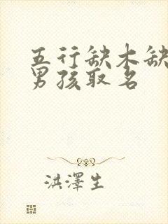 五行缺木缺水的男孩取名