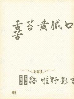 舌苔黄腻口干口苦