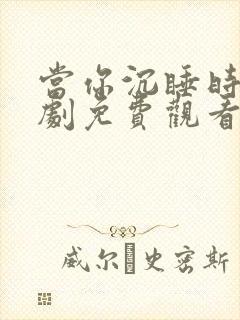 当你沉睡时电视剧免费观看全集在线播放