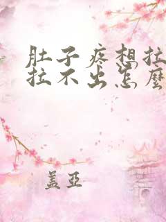 肚子疼想拉屎又拉不出怎么回事