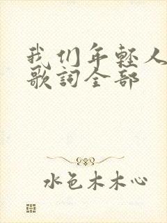 我们年轻人原唱歌词全部