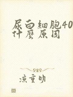 尿白细胞40是什么原因