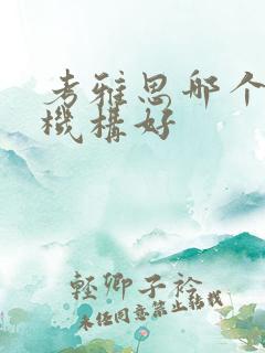 考雅思哪个辅导机构好