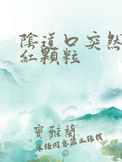 阴道口突然起小红颗粒