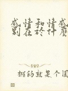 感情和情感的区别在于什么