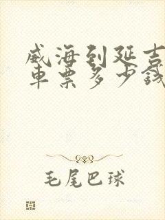 威海到延吉大巴车票多少钱