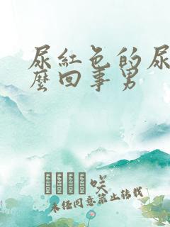 尿红色的尿是怎么回事男