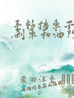 手动挡车子离合,刹车和油门位置