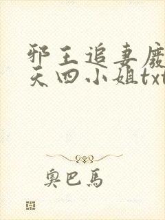邪王追妻废材逆天四小姐txt