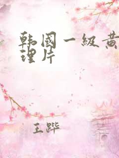 韩国一级黄色伦理片